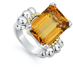 Gemstones<LAGOS Large Emerald-Cut Citrine Ring