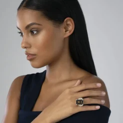 Gemstones<LAGOS Large Emerald-Cut Smokey Quartz Ring