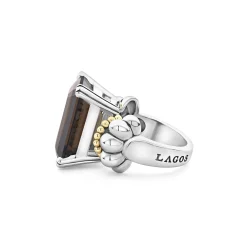Gemstones<LAGOS Large Emerald-Cut Smokey Quartz Ring