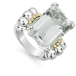 Gemstones<LAGOS Large Emerald-Cut White Topaz Ring