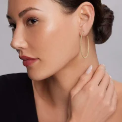 Hoop Earrings<LAGOS Large 18K Gold Caviar Hoop Earrings