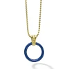 Gold<LAGOS Large 18K Gold Ceramic Circle Pendant Necklace