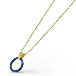 Gold<LAGOS Large 18K Gold Ceramic Circle Pendant Necklace