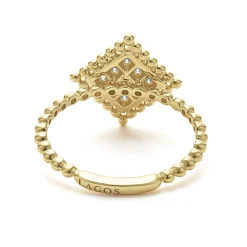 Gold<LAGOS Large 18K Gold Diamond Ring