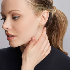 Stud Earrings<LAGOS Large 18K Gold Love Knot Diamond Earrings