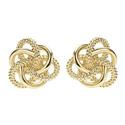 Caviar Earrings<LAGOS Large 18K Gold Love Knot Stud Earrings