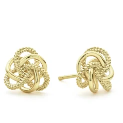 Stud Earrings<LAGOS Large 18K Gold Love Knot Stud Earrings