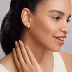 Stud Earrings<LAGOS Large 18K Gold Love Knot Stud Earrings