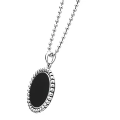 Long Necklaces<LAGOS Large Onyx Circle Pendant Necklace