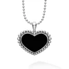 Gemstones<LAGOS Large Onyx Heart Pendant Necklace