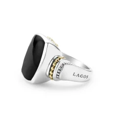 Gemstones<LAGOS Large Onyx Statement Ring