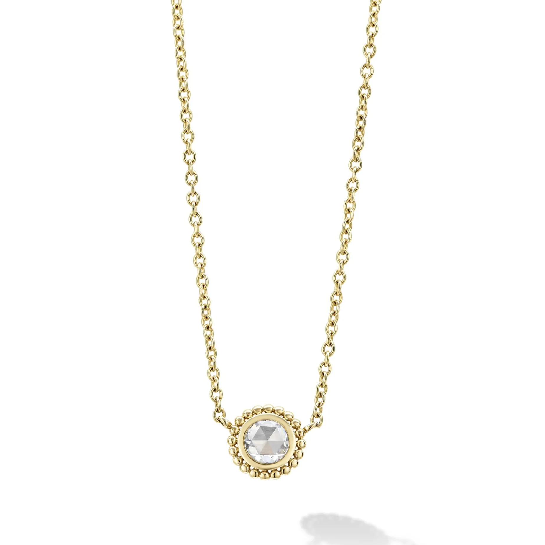 Gold<LAGOS Large Rose Cut Diamond Necklace
