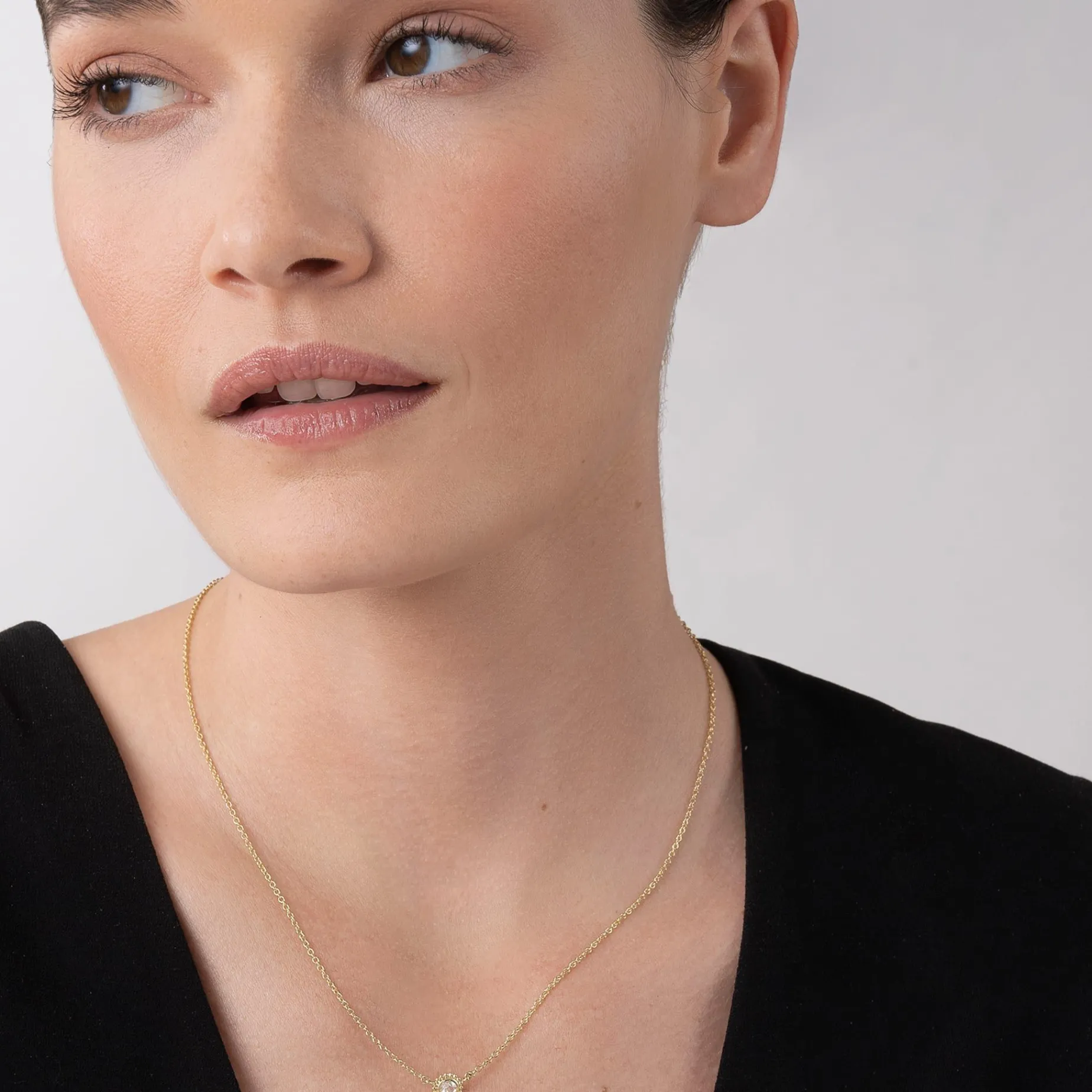 Gold<LAGOS Large Rose Cut Diamond Necklace