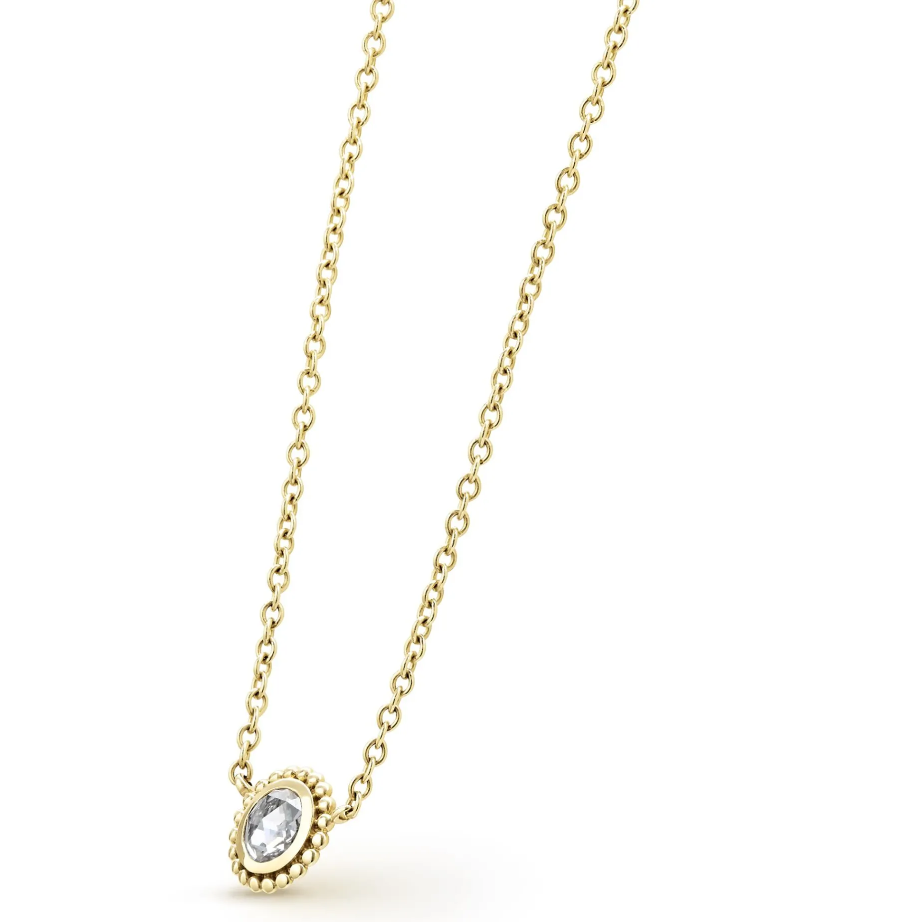 Gold<LAGOS Large Rose Cut Diamond Necklace