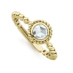 Gold<LAGOS Large Rose Cut Diamond Ring