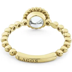 Gold<LAGOS Large Rose Cut Diamond Ring