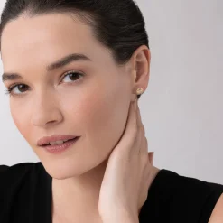 Gold<LAGOS Large Rose Cut Diamond Stud Earrings