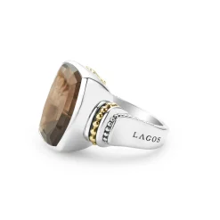 Gemstones<LAGOS Large Smokey Quartz Statement Ring