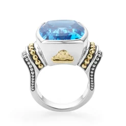 Gemstones<LAGOS Large Swiss Blue Topaz Statement Ring