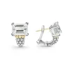Huggie Earrings<LAGOS Large White Topaz Huggie Earrings