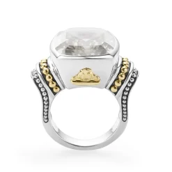Gemstones<LAGOS Large White Topaz Statment Ring