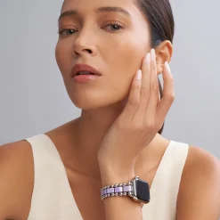 Watch Bracelets<LAGOS Lilac Ceramic And Stainless Steel Watch Bracelet-38-45Mm