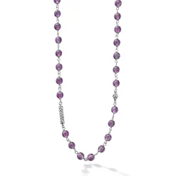 Gemstones<LAGOS Long Amethyst Beaded Necklace