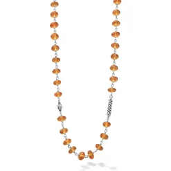 Gemstones<LAGOS Long Citrine Beaded Necklace