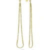 Gold<LAGOS Long 18K Gold Superfine Caviar Tear Drop Earrings