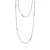 Chains<LAGOS Long Pink Ceramic Beaded Necklace