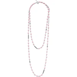 Chains<LAGOS Long Pink Ceramic Beaded Necklace