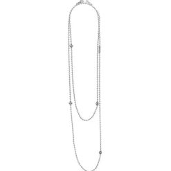 Long Necklaces<LAGOS Long Silver Caviar Beaded Necklace