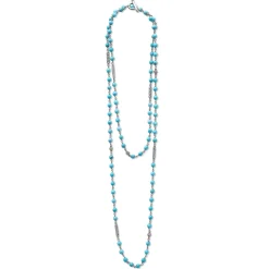 Gemstones<LAGOS Long Turquoise Beaded Necklace