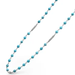 Chains<LAGOS Long Turquoise Beaded Necklace