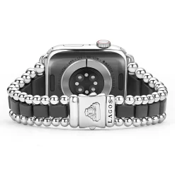 Watch Bands<LAGOS Matte Black Ceramic And Stainless Steel Watch Bracelet-42-49Mm