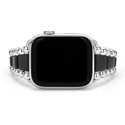 Watch Bands<LAGOS Matte Black Ceramic And Stainless Steel Watch Bracelet-42-49Mm