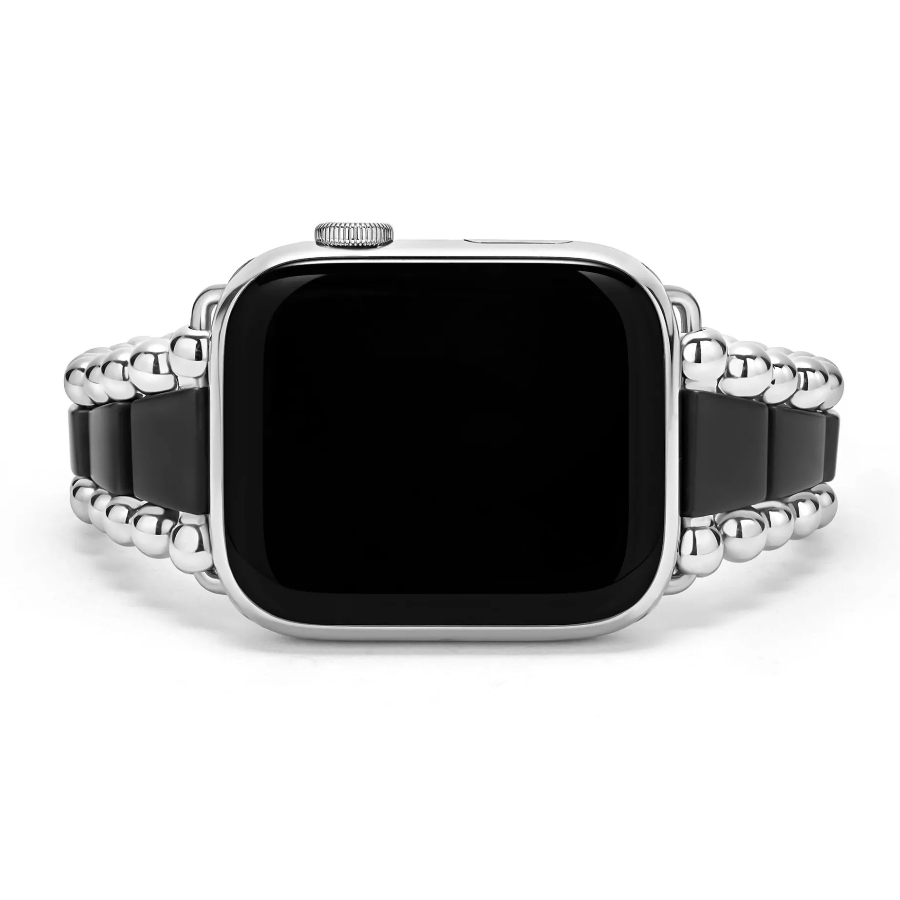 Watch Bands<LAGOS Matte Black Ceramic And Stainless Steel Watch Bracelet-42-49Mm