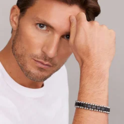 Bracelets<LAGOS Matte Black Ceramic Link Bracelet