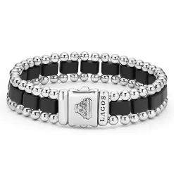Bracelets<LAGOS Matte Black Ceramic Link Bracelet
