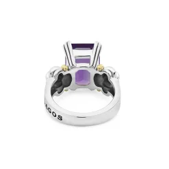 Gemstones<LAGOS Medium Emerald-Cut Amethyst Ring