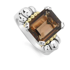 Gemstones<LAGOS Medium Emerald-Cut Smokey Quartz Ring