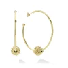 Gold<LAGOS Medium 18K Gold Caviar Ball Hoop Earrings