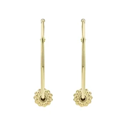 Gold<LAGOS Medium 18K Gold Caviar Ball Hoop Earrings