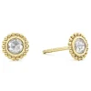 Gold<LAGOS Medium Rose Cut Diamond Stud Earrings