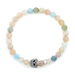 Gemstones<LAGOS Morganite Skull Bracelet