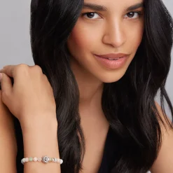 Bracelets<LAGOS Morganite Skull Bracelet