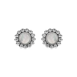 Stud Earrings<LAGOS Mother Of Pearl Circle Stud Earrings