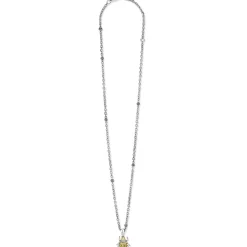 Gemstones<LAGOS Olive Quartz Diamond Beetle Pendant Necklace