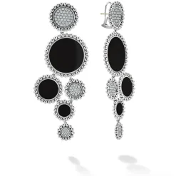 Gemstones<LAGOS Onyx And Diamond Statement Earrings