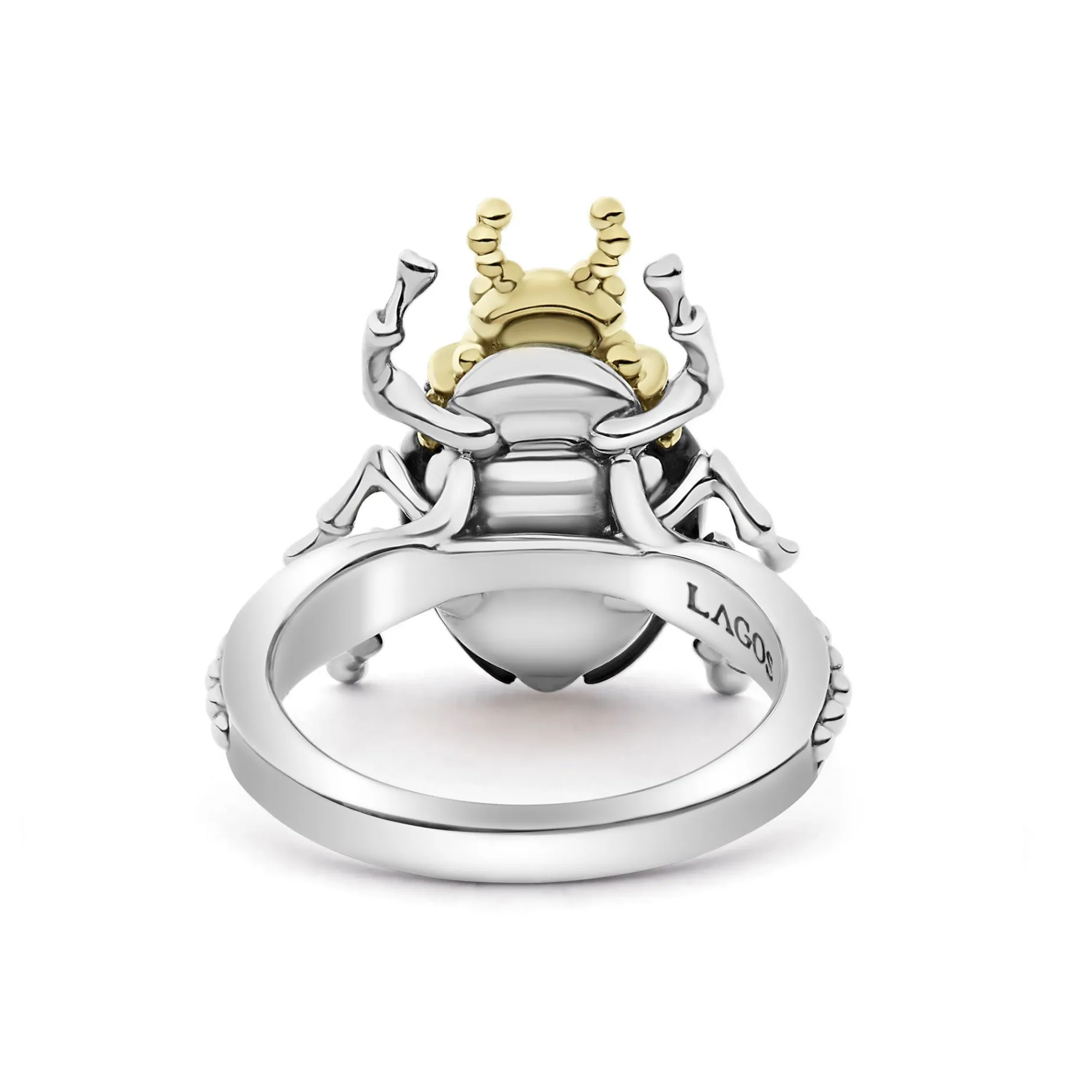 Gemstones<LAGOS Onyx Beetle Diamond Ring